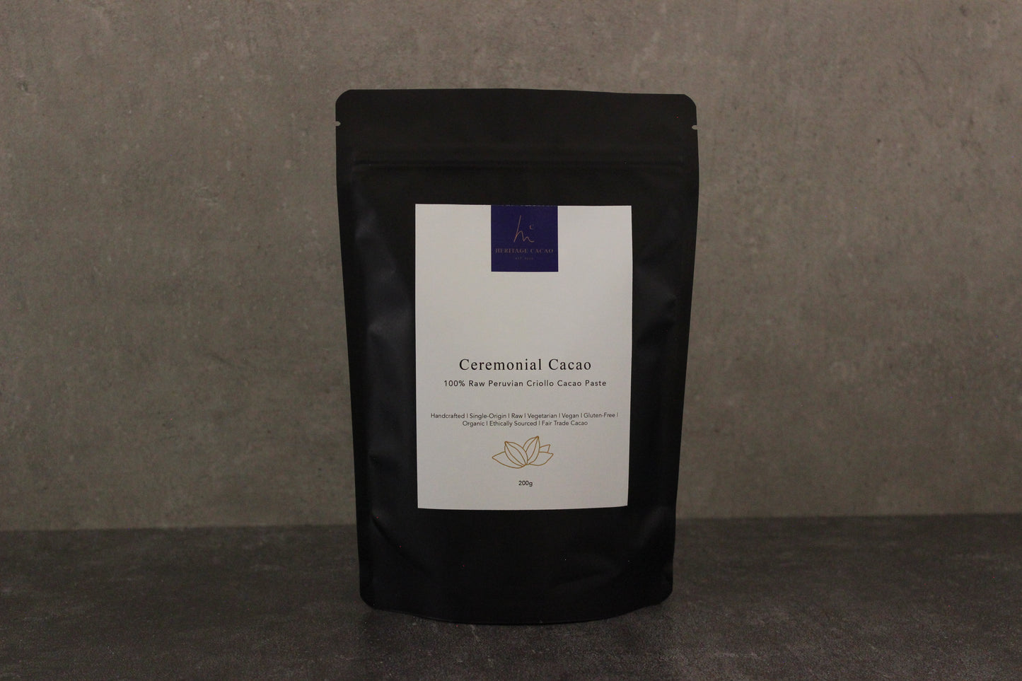 Ceremonial Cacao - 100% Raw Peruvian Criollo Cacao Paste 200g